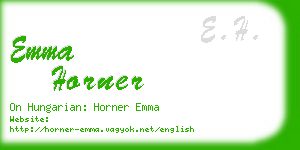 emma horner business card